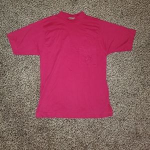 Solid red tee with pocket